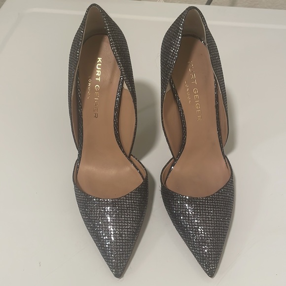 Kurt Geiger silver sparkle stiletto heels, Size 39 - Picture 2 of 9